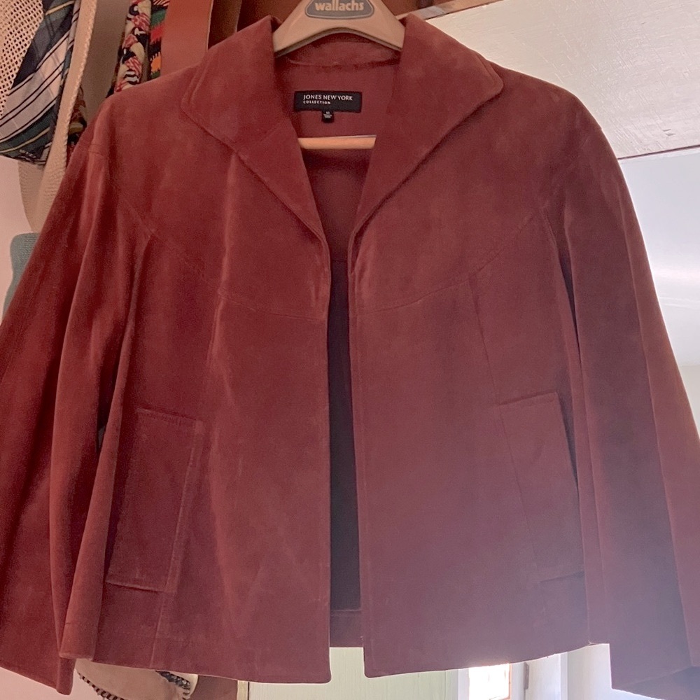 Women's Suede Jacket in Rich Red